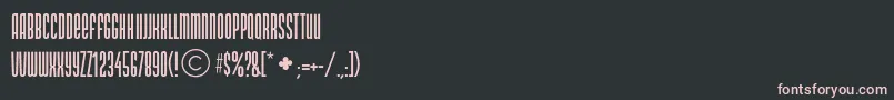 Dsnarrowc Font – Pink Fonts on Black Background