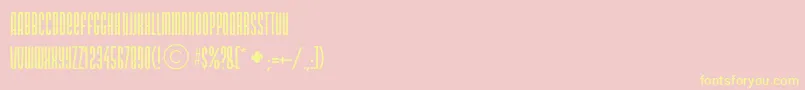 Dsnarrowc Font – Yellow Fonts on Pink Background