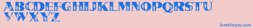TinSoldiers Font – Blue Fonts on Pink Background