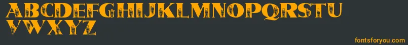 TinSoldiers Font – Orange Fonts on Black Background