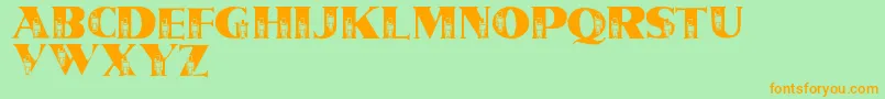 TinSoldiers Font – Orange Fonts on Green Background