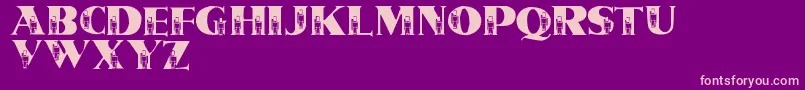 TinSoldiers Font – Pink Fonts on Purple Background