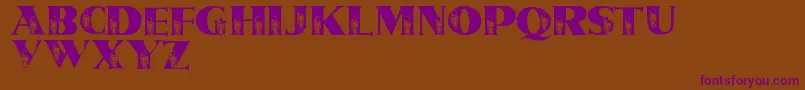 TinSoldiers Font – Purple Fonts on Brown Background