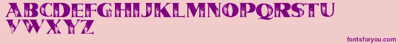 TinSoldiers Font – Purple Fonts on Pink Background