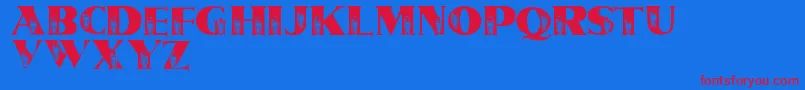 TinSoldiers-fontti – punaiset fontit sinisellä taustalla