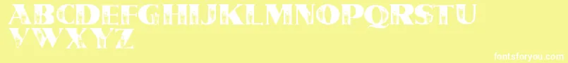 TinSoldiers Font – White Fonts on Yellow Background