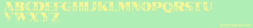 TinSoldiers Font – Yellow Fonts on Green Background