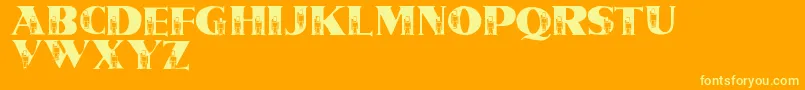TinSoldiers Font – Yellow Fonts on Orange Background