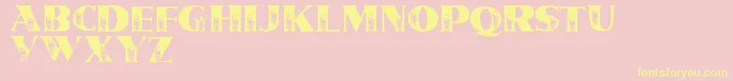 TinSoldiers Font – Yellow Fonts on Pink Background