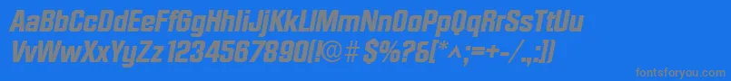 DiamanteBoldItalic Font – Gray Fonts on Blue Background