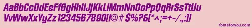 DiamanteBoldItalic Font – Purple Fonts on Pink Background
