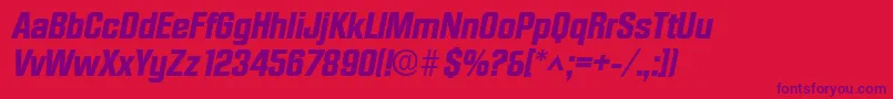 DiamanteBoldItalic Font – Purple Fonts on Red Background