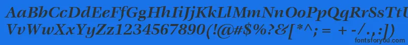 ItcVeljovicLtBoldItalic Font – Black Fonts on Blue Background