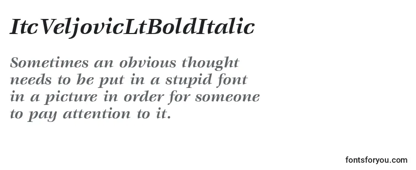 ItcVeljovicLtBoldItalic-fontti