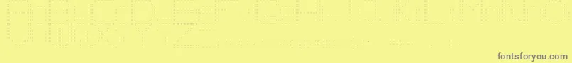 Number1-Schriftart – Graue Schriften auf gelbem Hintergrund