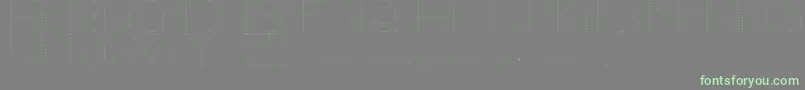 Number1 Font – Green Fonts on Gray Background