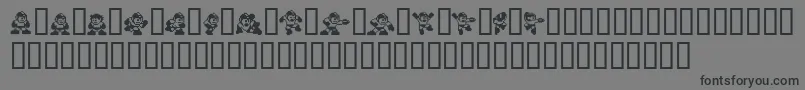 Megaman2.Themang Font – Black Fonts on Gray Background