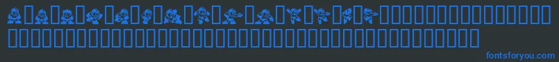 Megaman2.Themang Font – Blue Fonts on Black Background