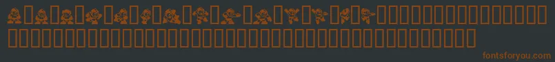 Megaman2.Themang Font – Brown Fonts on Black Background