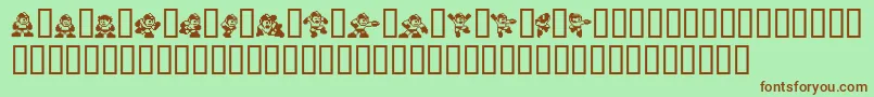 Megaman2.Themang Font – Brown Fonts on Green Background