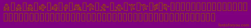 Megaman2.Themang Font – Brown Fonts on Purple Background