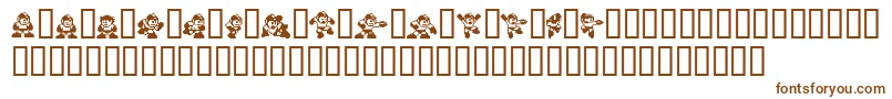 Megaman2.Themang Font – Brown Fonts on White Background