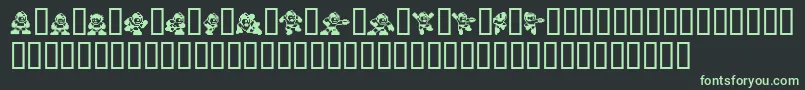 Megaman2.Themang Font – Green Fonts on Black Background