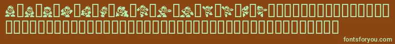 Megaman2.Themang Font – Green Fonts on Brown Background