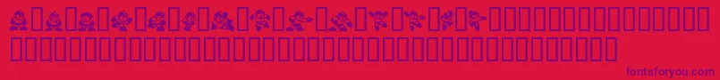 Megaman2.Themang Font – Purple Fonts on Red Background