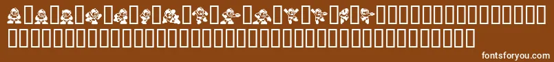 Megaman2.Themang Font – White Fonts on Brown Background