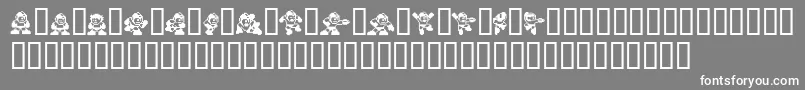 Megaman2.Themang Font – White Fonts on Gray Background