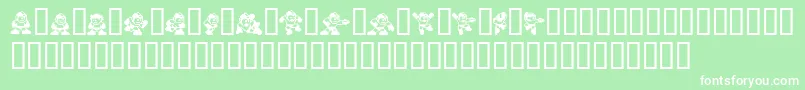 fuente Megaman2.Themang – Fuentes Blancas Sobre Fondo Verde