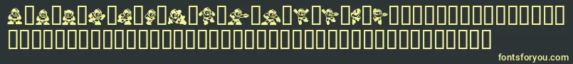 Megaman2.Themang Font – Yellow Fonts on Black Background