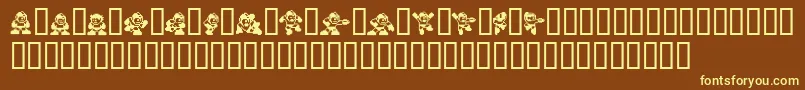 Megaman2.Themang Font – Yellow Fonts on Brown Background