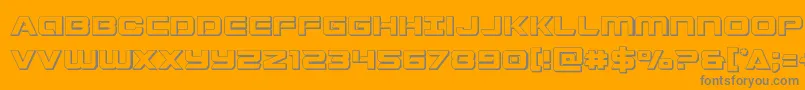 Starduster3D Font – Gray Fonts on Orange Background