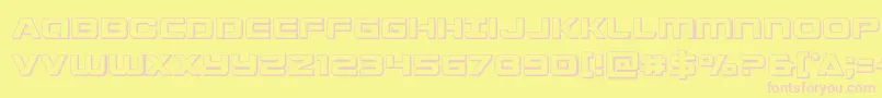 Starduster3D Font – Pink Fonts on Yellow Background