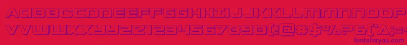 Starduster3D Font – Purple Fonts on Red Background