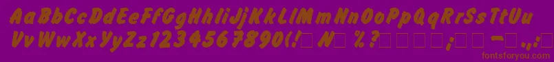 FlashBold Font – Brown Fonts on Purple Background