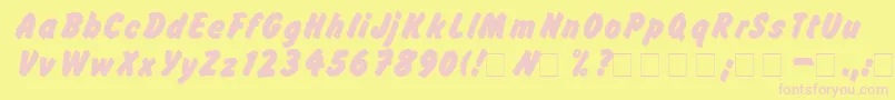 FlashBold Font – Pink Fonts on Yellow Background