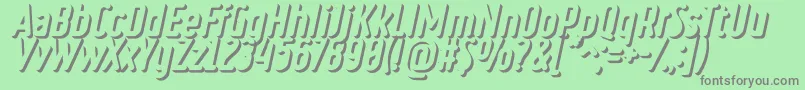 RulerVolumeOuter Font – Gray Fonts on Green Background