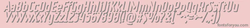 RulerVolumeOuter-Schriftart – Graue Schriften auf rosa Hintergrund