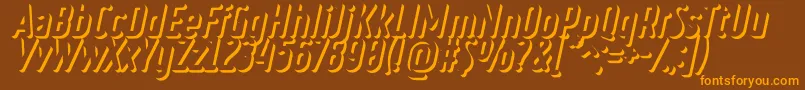 RulerVolumeOuter Font – Orange Fonts on Brown Background