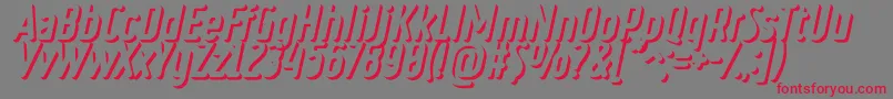 RulerVolumeOuter Font – Red Fonts on Gray Background