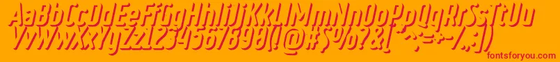 RulerVolumeOuter Font – Red Fonts on Orange Background