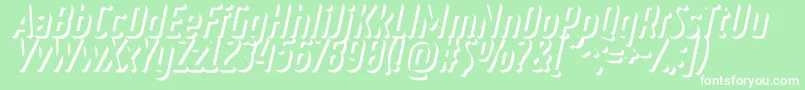 RulerVolumeOuter Font – White Fonts on Green Background