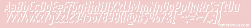 RulerVolumeOuter Font – White Fonts on Pink Background