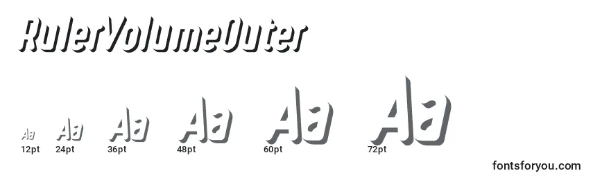 Größen der Schriftart RulerVolumeOuter