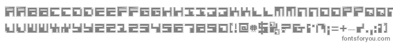 フォントPhaserbankp – 白い背景に灰色の文字