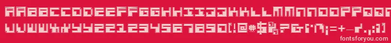 Phaserbankp Font – Pink Fonts on Red Background