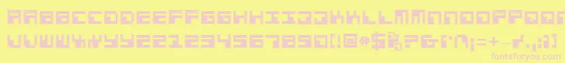 Phaserbankp Font – Pink Fonts on Yellow Background